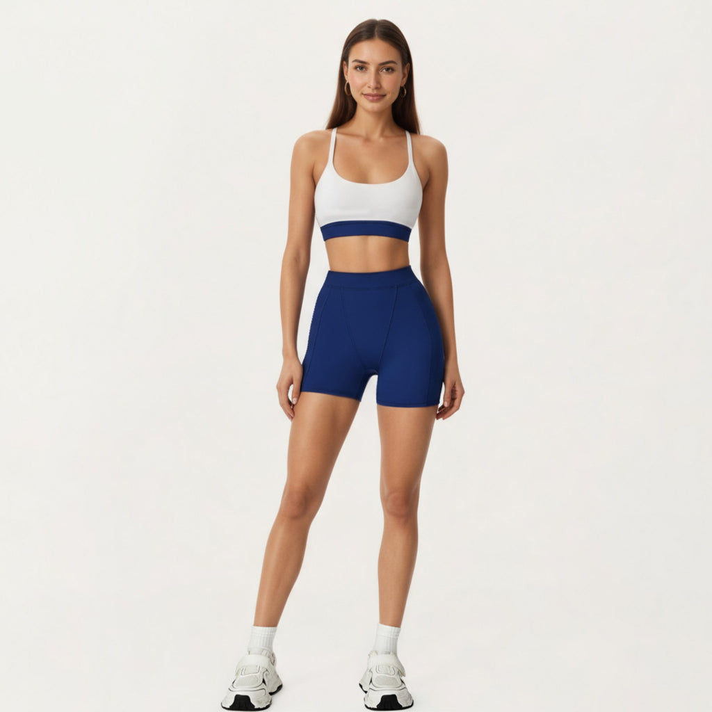 Anna-Kaci Active Women's High Waist Seam Detailed Active Shorts with Supportive Stretch Fabric and Flattering Fit