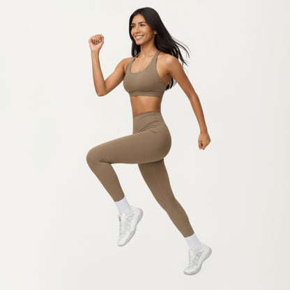 Anna-Kaci Active Women's High Waist Full Length Leggings with Smooth Seam Detailing and Stretch Fit Fabric