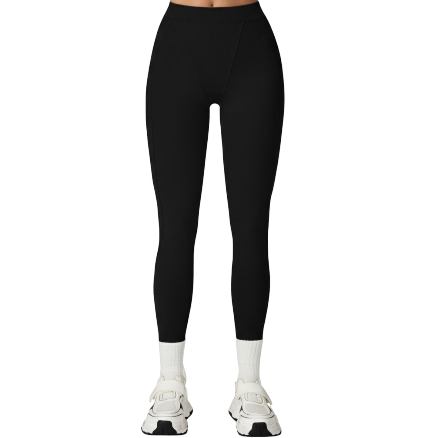 Anna-Kaci Active Women's High Waist Seam Detailed Full Length Leggings with Supportive Stretch Fabric and Sculpted Fit