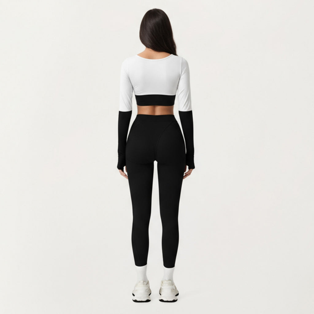 Anna-Kaci Active Women's High Waist Seam Detailed Full Length Leggings with Supportive Stretch Fabric and Sculpted Fit