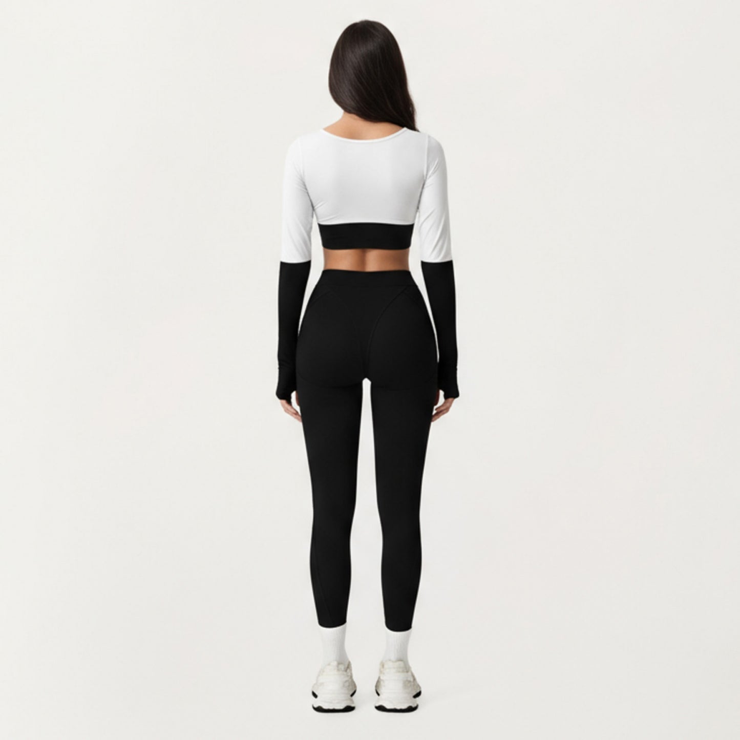 Anna-Kaci Active Women's High Waist Seam Detailed Full Length Leggings with Supportive Stretch Fabric and Sculpted Fit