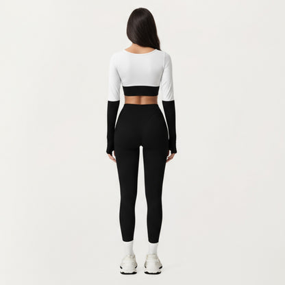 Anna-Kaci Active Women's High Waist Seam Detailed Full Length Leggings with Supportive Stretch Fabric and Sculpted Fit