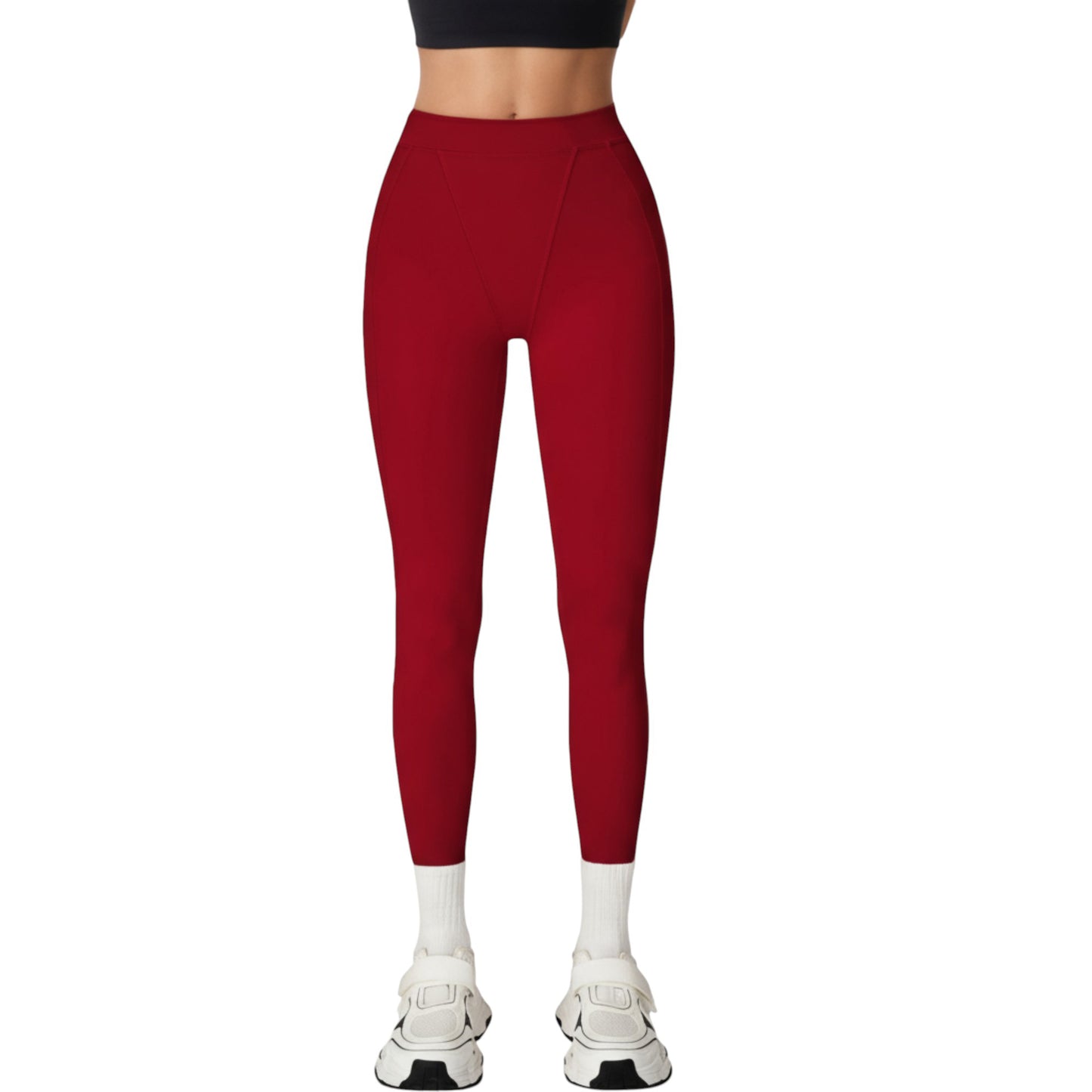Anna-Kaci Active Women's High Waist Seam Detailed Full Length Leggings with Supportive Stretch Fabric and Sculpted Fit