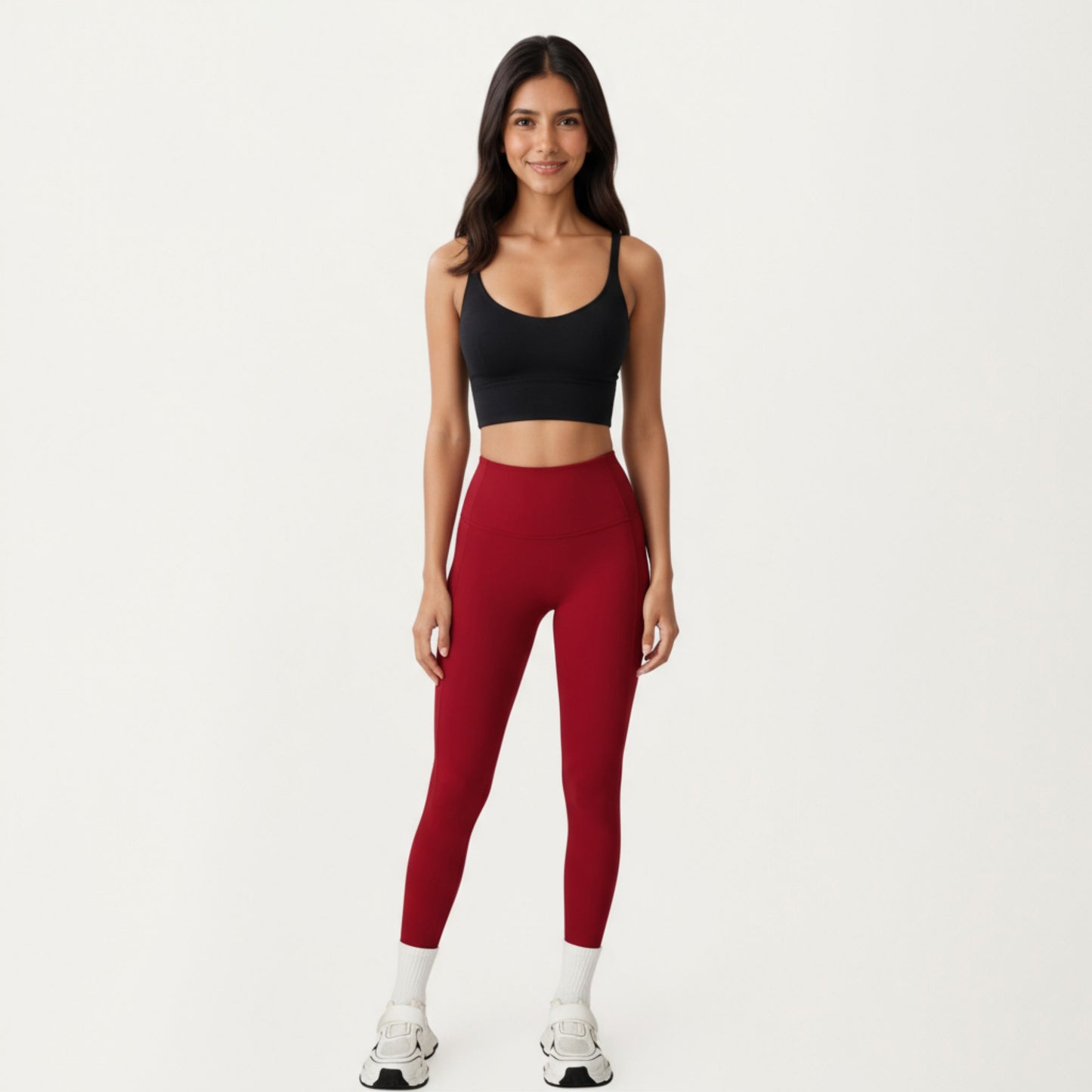 Anna-Kaci Active Women's High Waist Seam Detailed Full Length Leggings with Supportive Stretch Fabric and Sculpted Fit