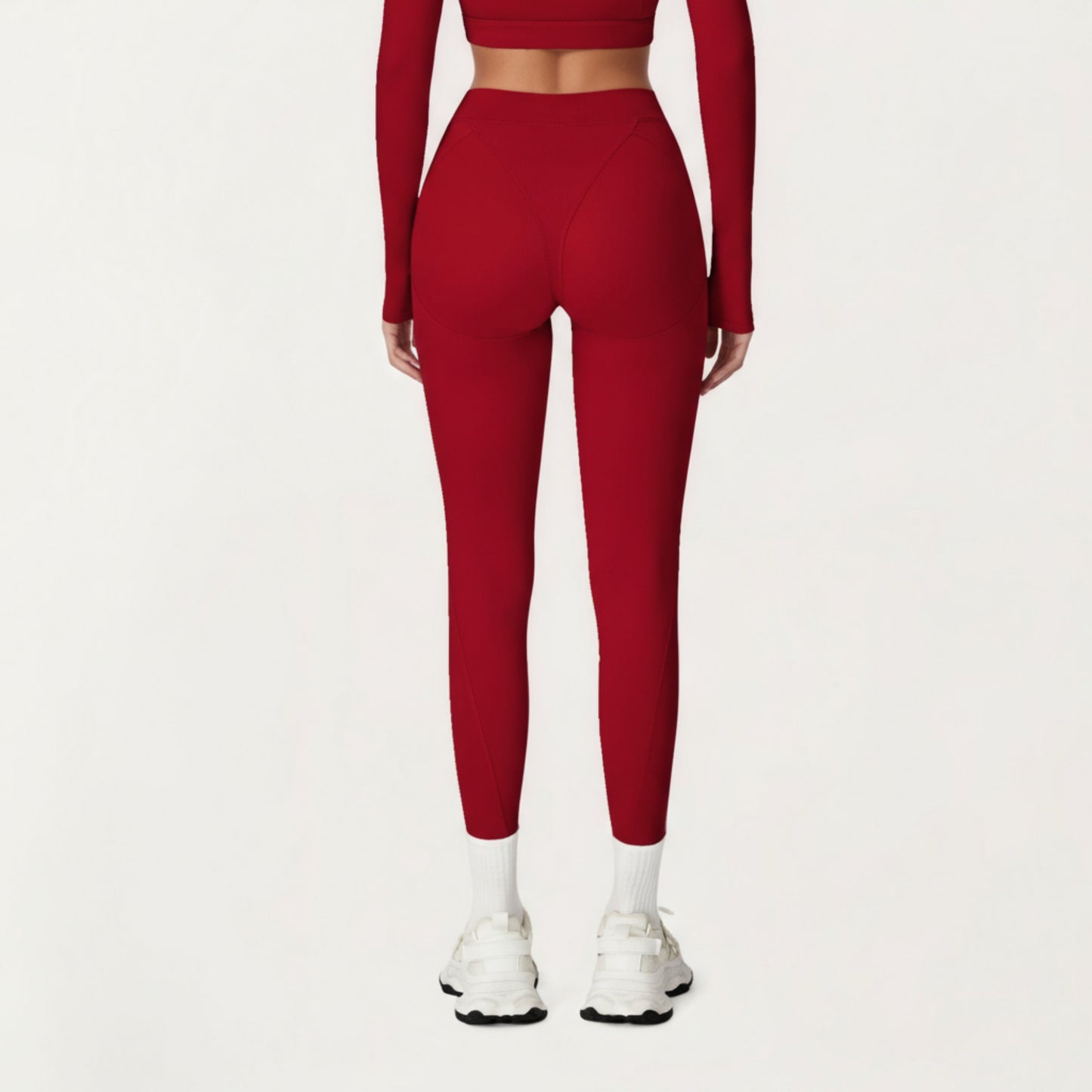 Anna-Kaci Active Women's High Waist Seam Detailed Full Length Leggings with Supportive Stretch Fabric and Sculpted Fit