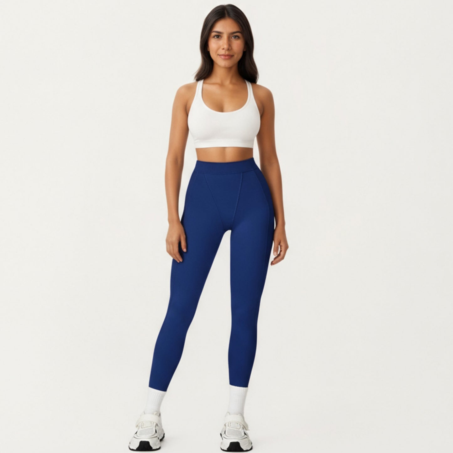 Anna-Kaci Active Women's High Waist Seam Detailed Full Length Leggings with Supportive Stretch Fabric and Sculpted Fit