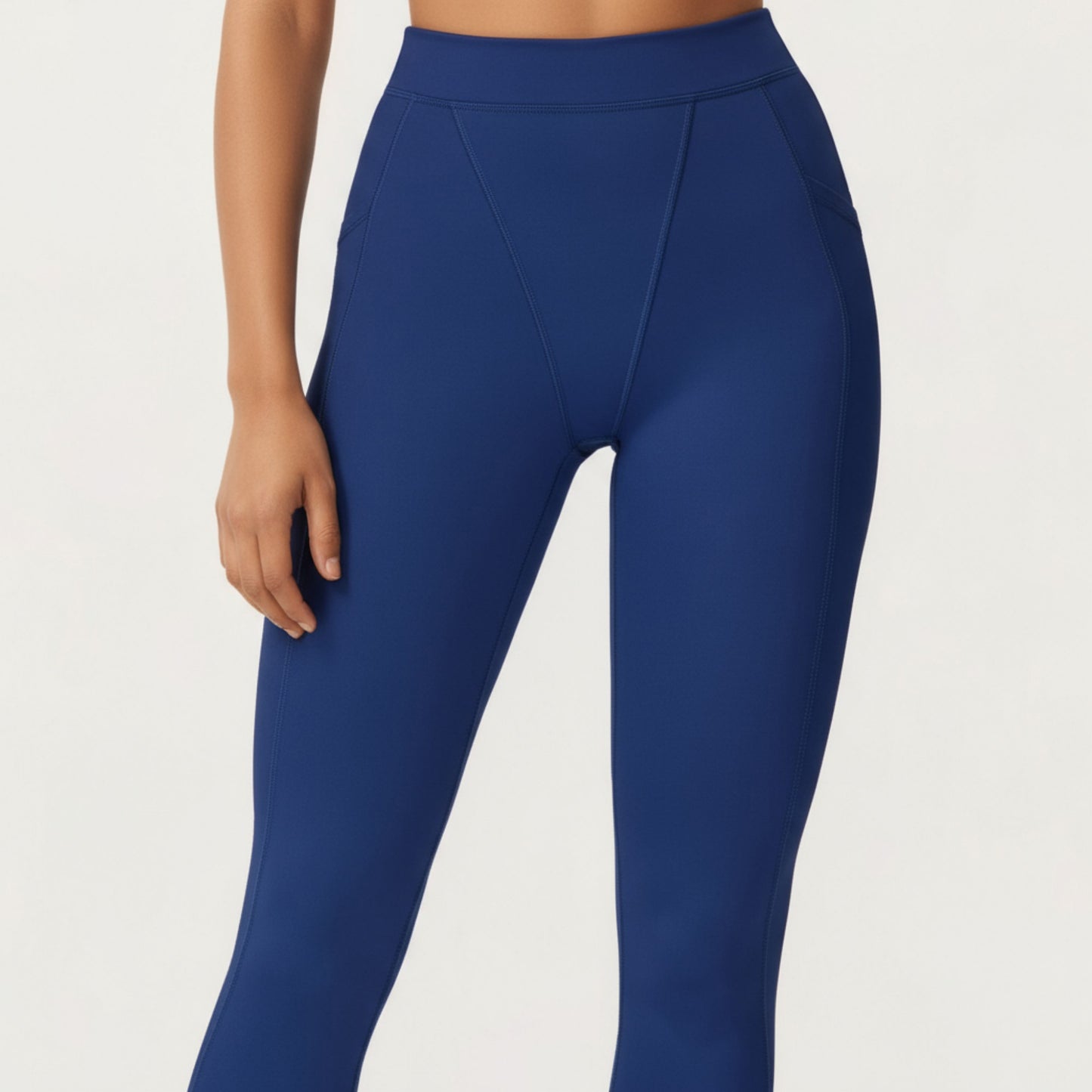Anna-Kaci Active Women's High Waist Seam Detailed Full Length Leggings with Supportive Stretch Fabric and Sculpted Fit