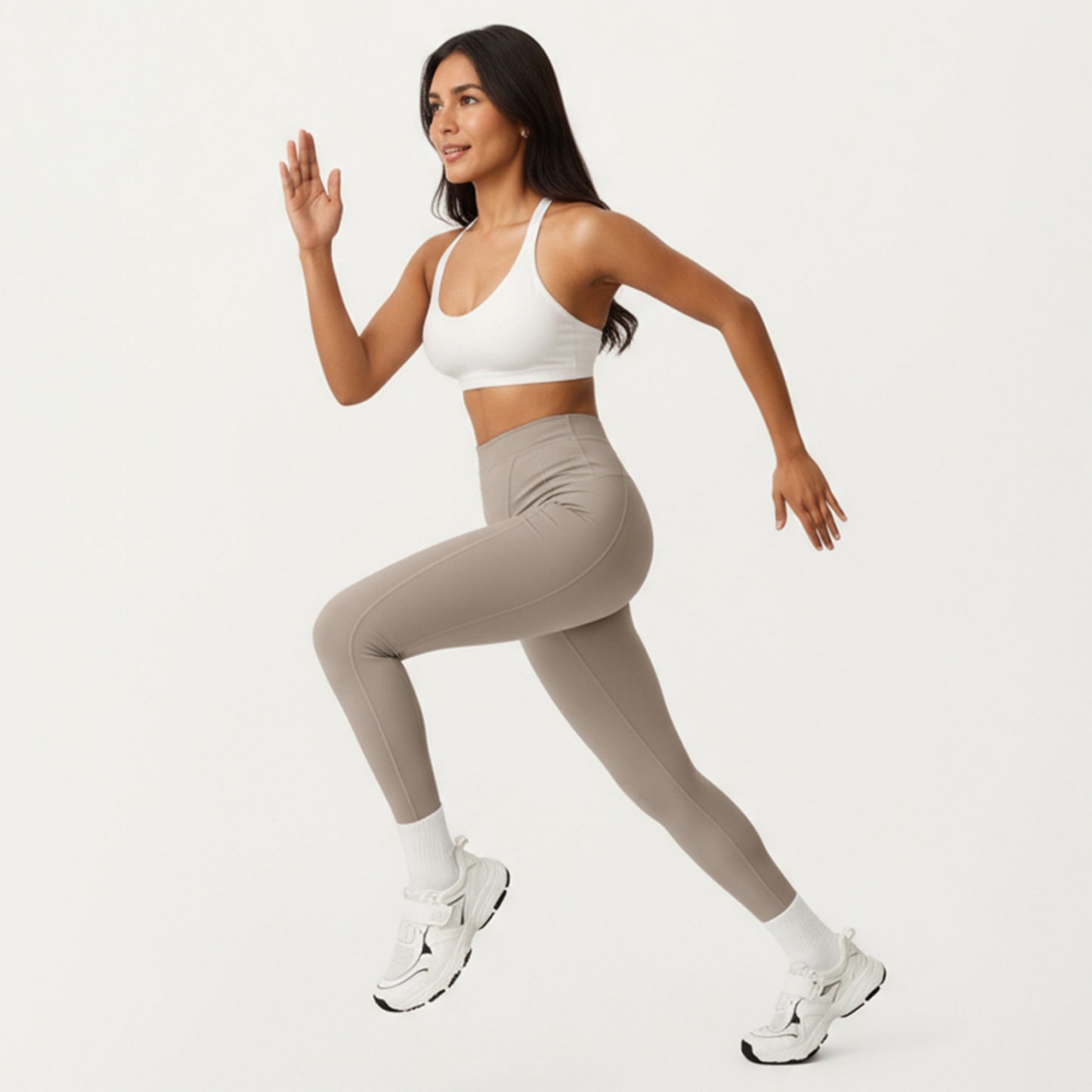 Anna-Kaci Active Women's High Waist Seam Detailed Full Length Leggings with Supportive Stretch Fabric and Sculpted Fit
