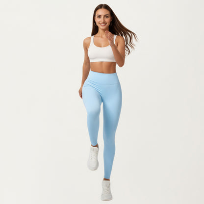 Anna-Kaci Active Women's High Waist Seamless Full Length Leggings with Stretch Fit Fabric and Smooth Contour Waistband