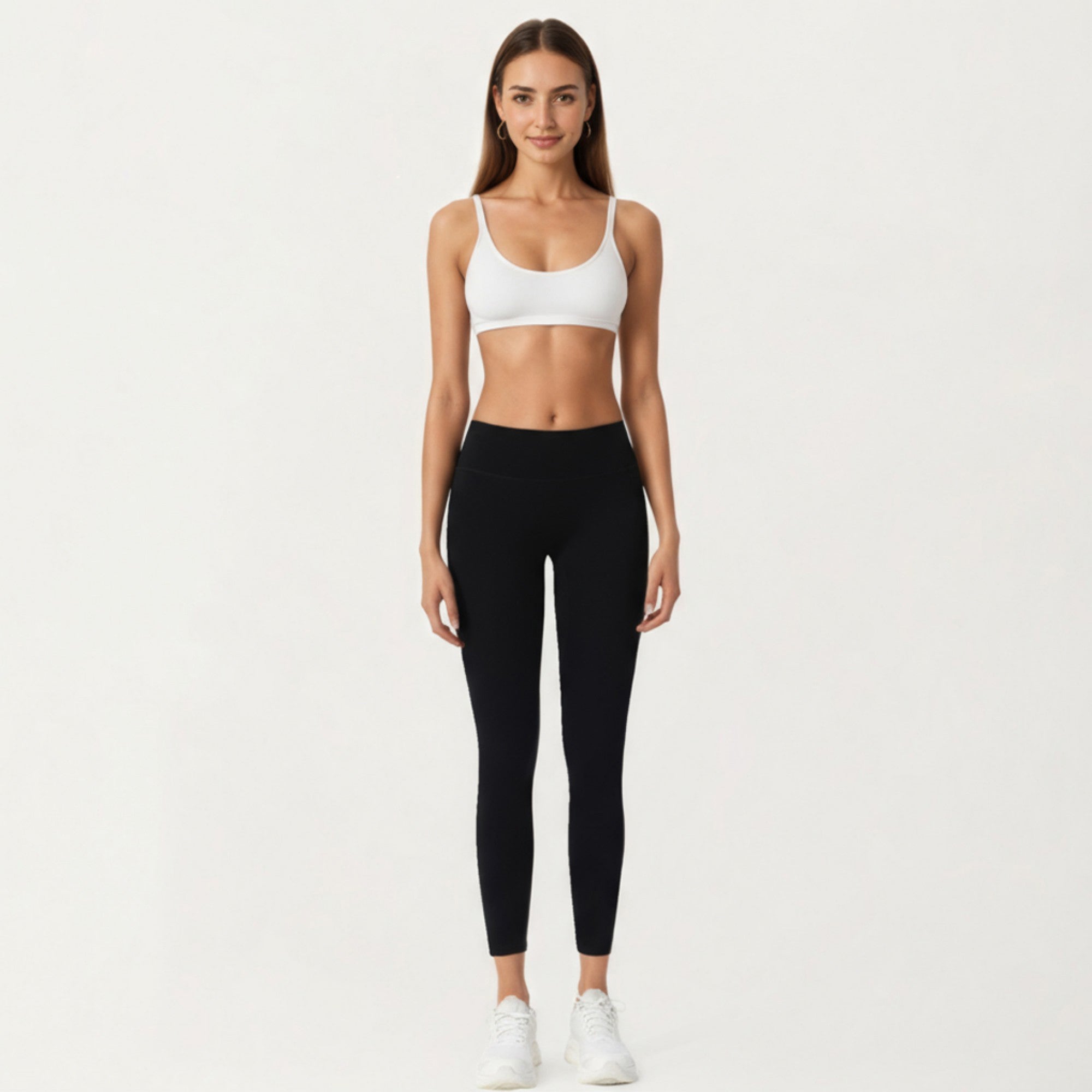 Anna-Kaci Active Women's High Waist Stretch Fit Full Length Leggings with Contour Waistband and Smooth Seam Detailing