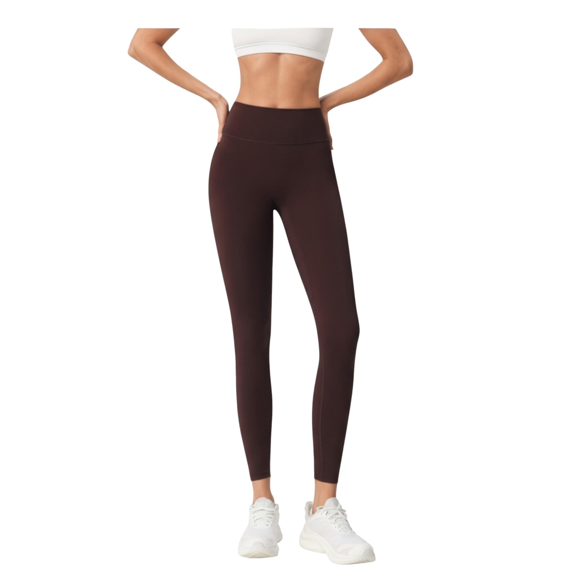 Anna-Kaci Active Women's High Waist Stretch Fit Full Length Leggings with Contour Waistband and Smooth Seam Detailing