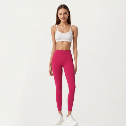 Anna-Kaci Active Women's High Waist Stretch Fit Full Length Leggings with Contour Waistband and Smooth Seam Detailing