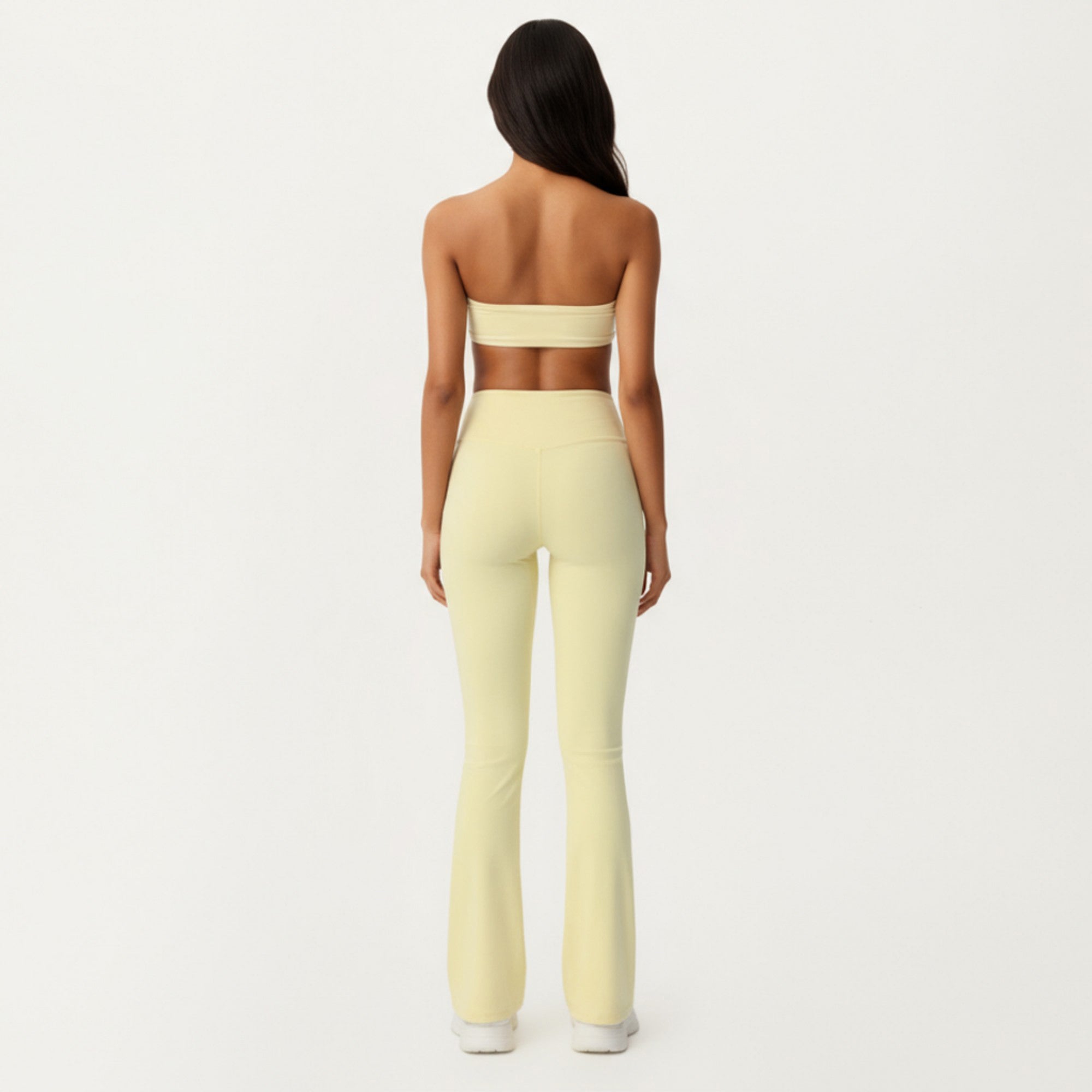 Anna-Kaci Active Women's Crossover Waist Flare Leg Yoga Pants with Stretch Fit Fabric and Smooth Contoured Silhouette