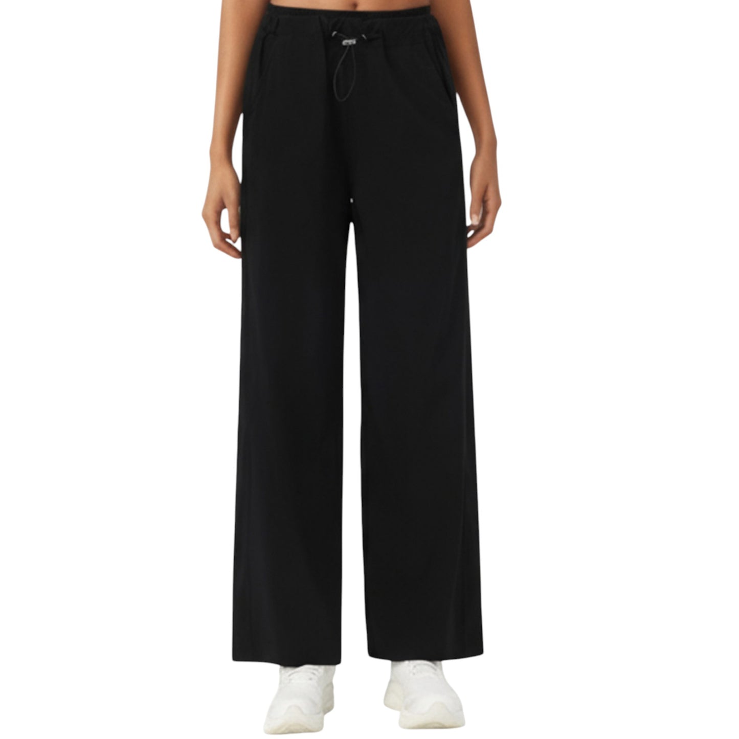 Anna-Kaci Active Women's High Waist Wide Leg Sweatpants with Adjustable Drawstring Waistband and Relaxed Fit