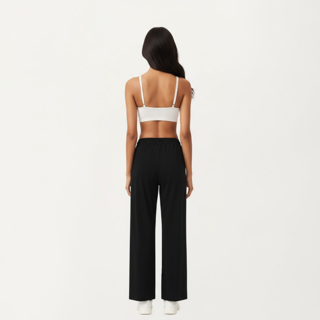 Anna-Kaci Active Women's High Waist Wide Leg Sweatpants with Adjustable Drawstring Waistband and Relaxed Fit