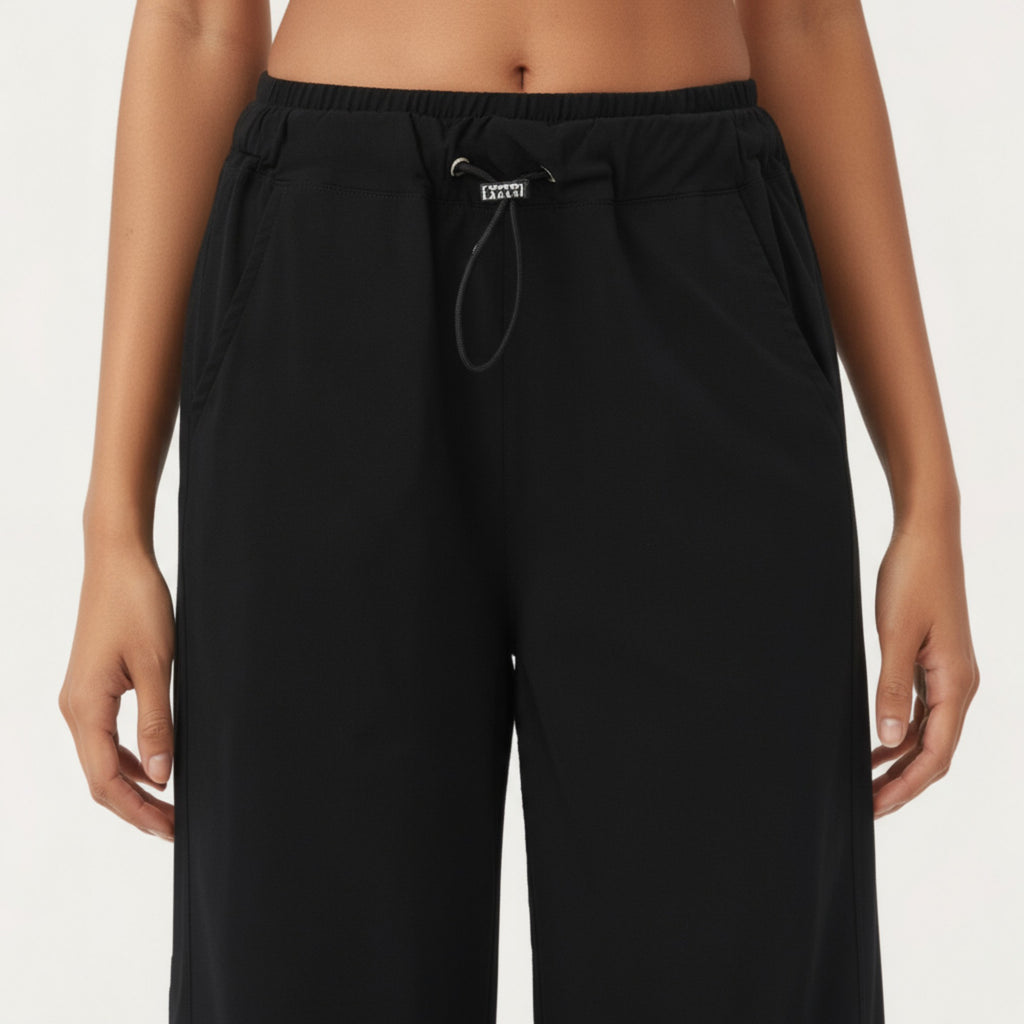 Anna-Kaci Active Women's High Waist Wide Leg Sweatpants with Adjustable Drawstring Waistband and Relaxed Fit