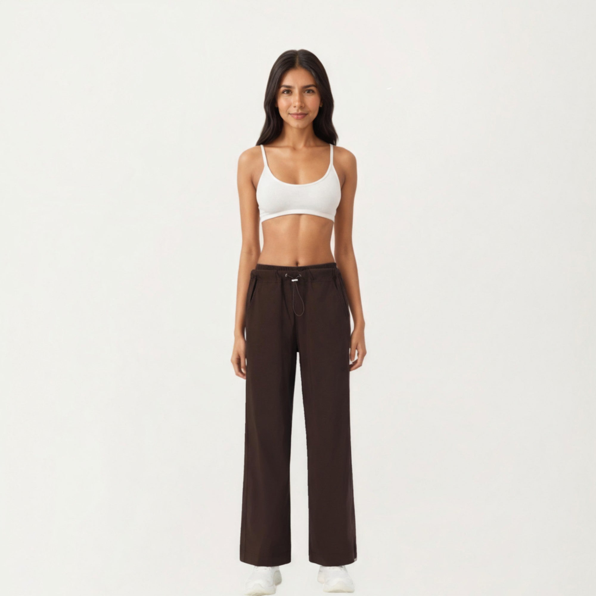 Anna-Kaci Active Women's High Waist Wide Leg Sweatpants with Adjustable Drawstring Waistband and Relaxed Fit