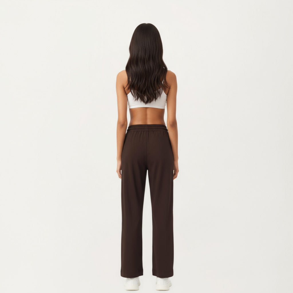 Anna-Kaci Active Women's High Waist Wide Leg Sweatpants with Adjustable Drawstring Waistband and Relaxed Fit