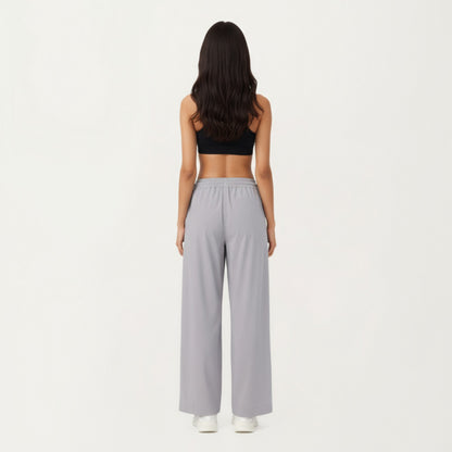 Anna-Kaci Active Women's High Waist Wide Leg Sweatpants with Adjustable Drawstring Waistband and Relaxed Fit