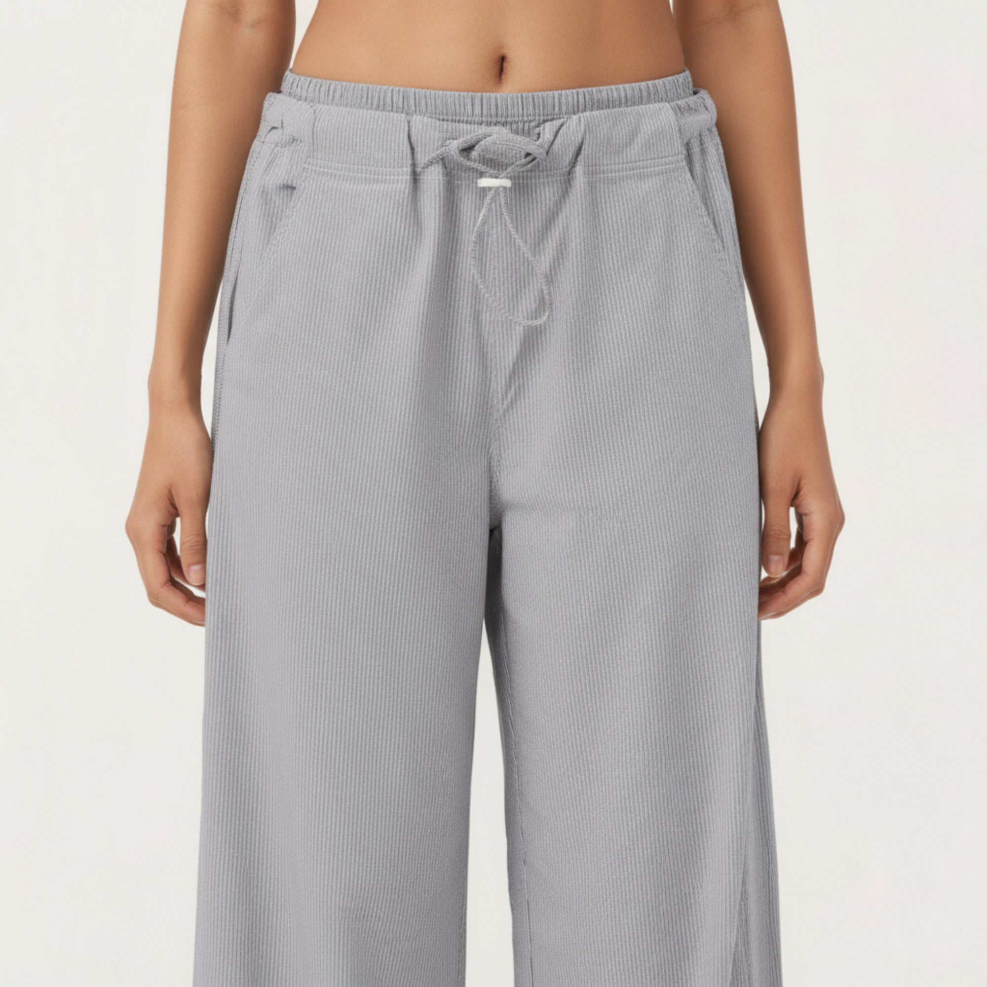 Anna-Kaci Active Women's High Waist Wide Leg Sweatpants with Adjustable Drawstring Waistband and Relaxed Fit