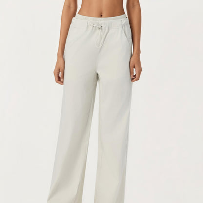 Anna-Kaci Active Women's High Waist Wide Leg Sweatpants with Adjustable Drawstring Waistband and Relaxed Fit