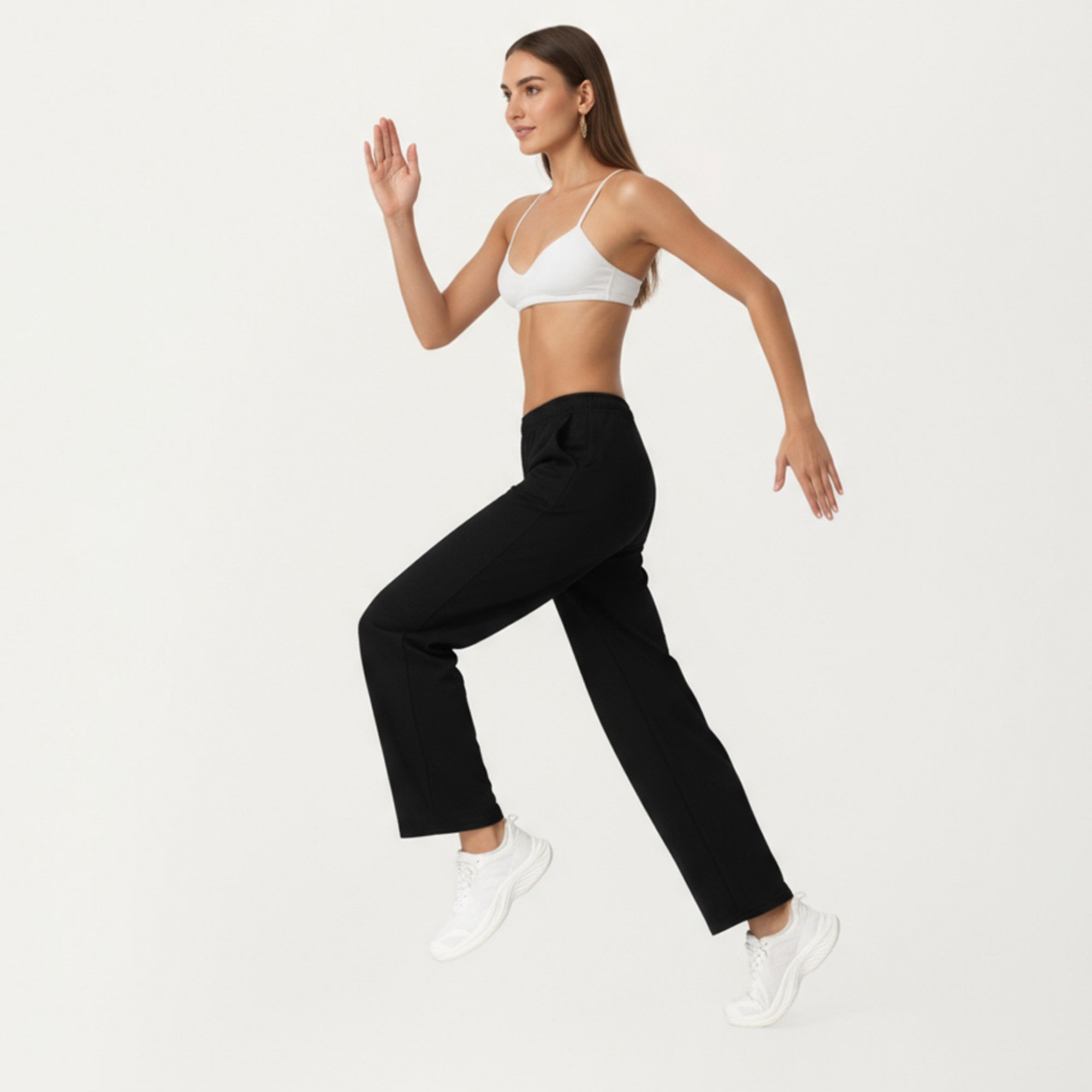 Anna-Kaci Active Women's High Waist Relaxed Fit Sweatpants with Elastic Waistband and Side Pockets