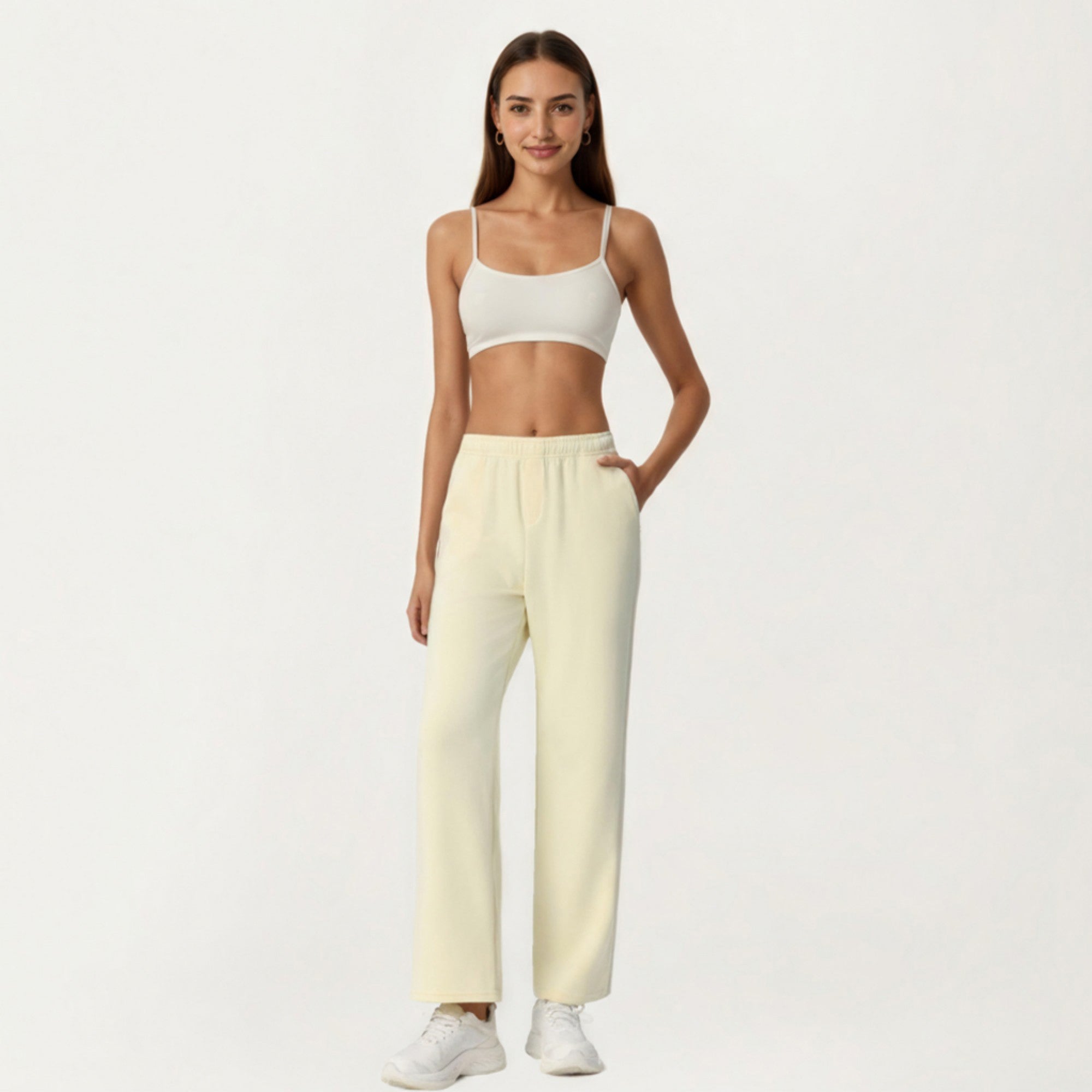 Anna-Kaci Active Women's High Waist Relaxed Fit Sweatpants with Elastic Waistband and Side Pockets