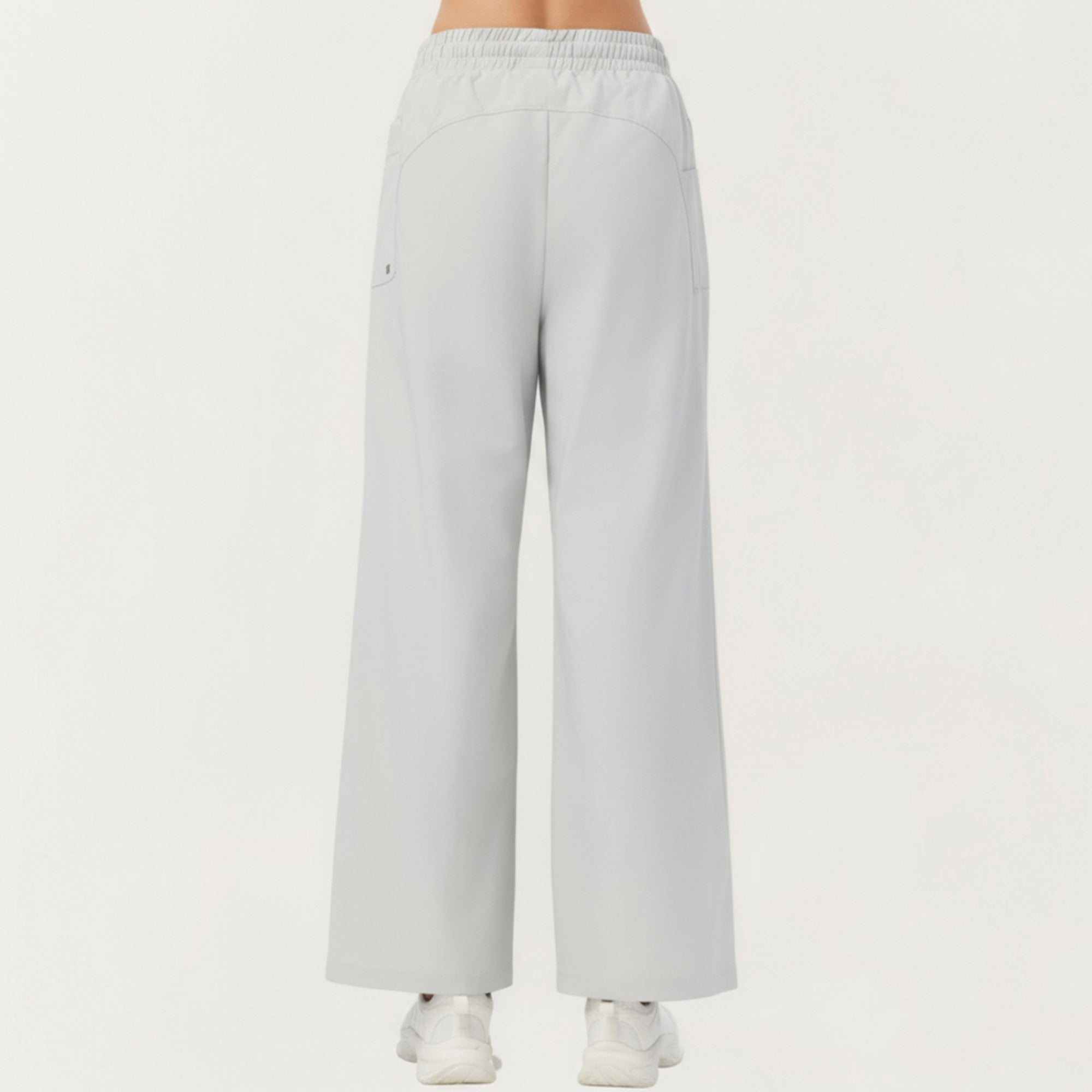 Anna-Kaci Active Women's High Waist Wide Leg Cargo Sweatpants with Adjustable Drawstring and Utility Pocket Design