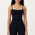 Anna-Kaci Active Women's Double Strap Fitted Active Tank Top with Built-In Shelf Bra