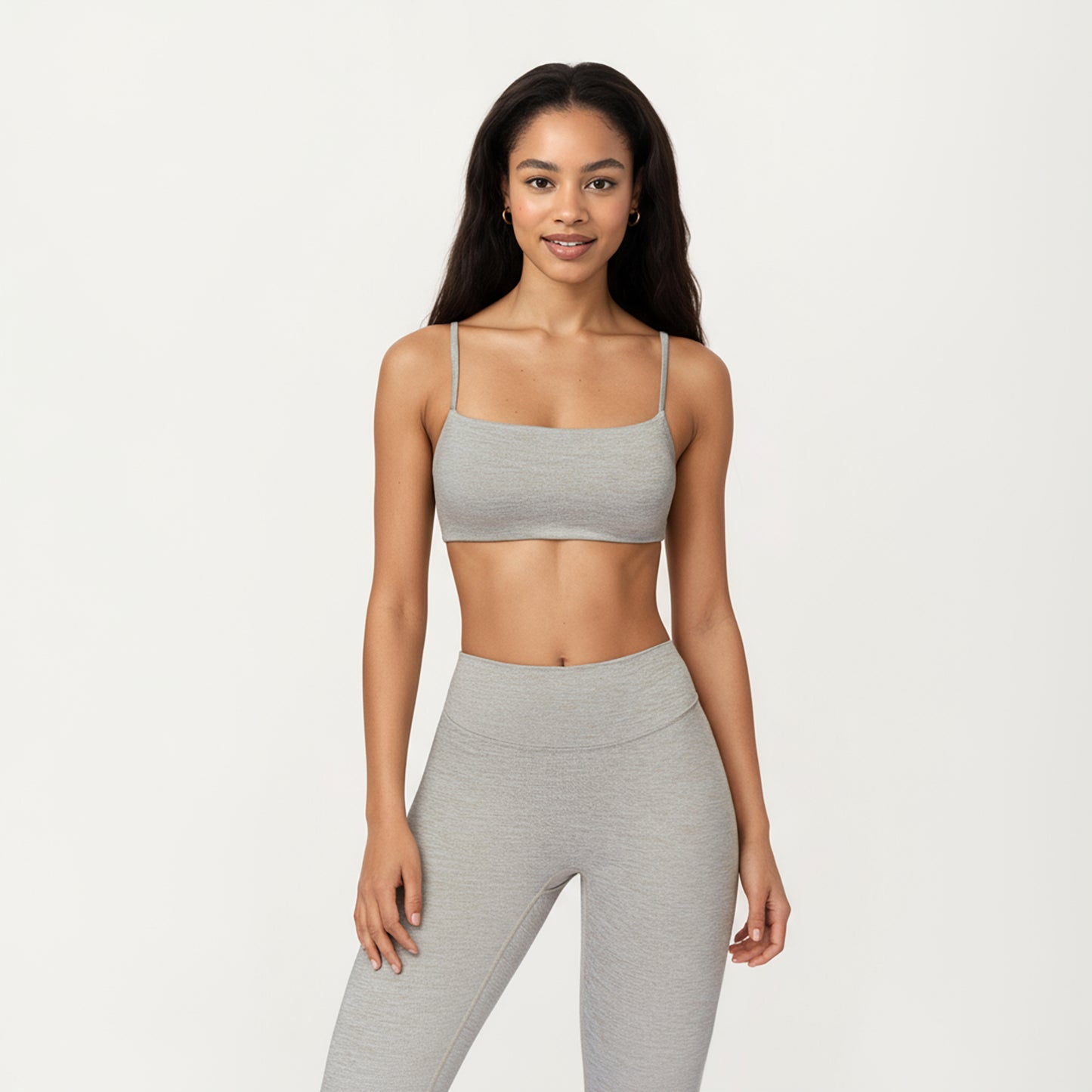 Anna-Kaci Active Women's Seamless Rib Knit Bralette Top with Adjustable Spaghetti Straps