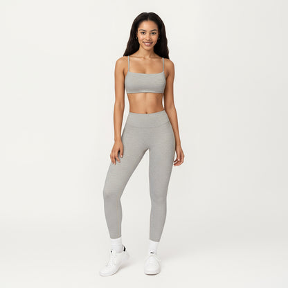 Anna-Kaci Active Women's Seamless Rib Knit Bralette Top with Adjustable Spaghetti Straps