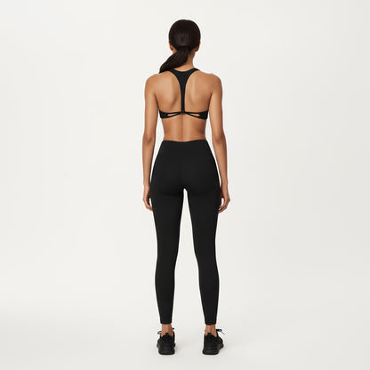 Anna-Kaci Active Women's Twist Front Halter Sports Bra Top with Supportive Wide Straps