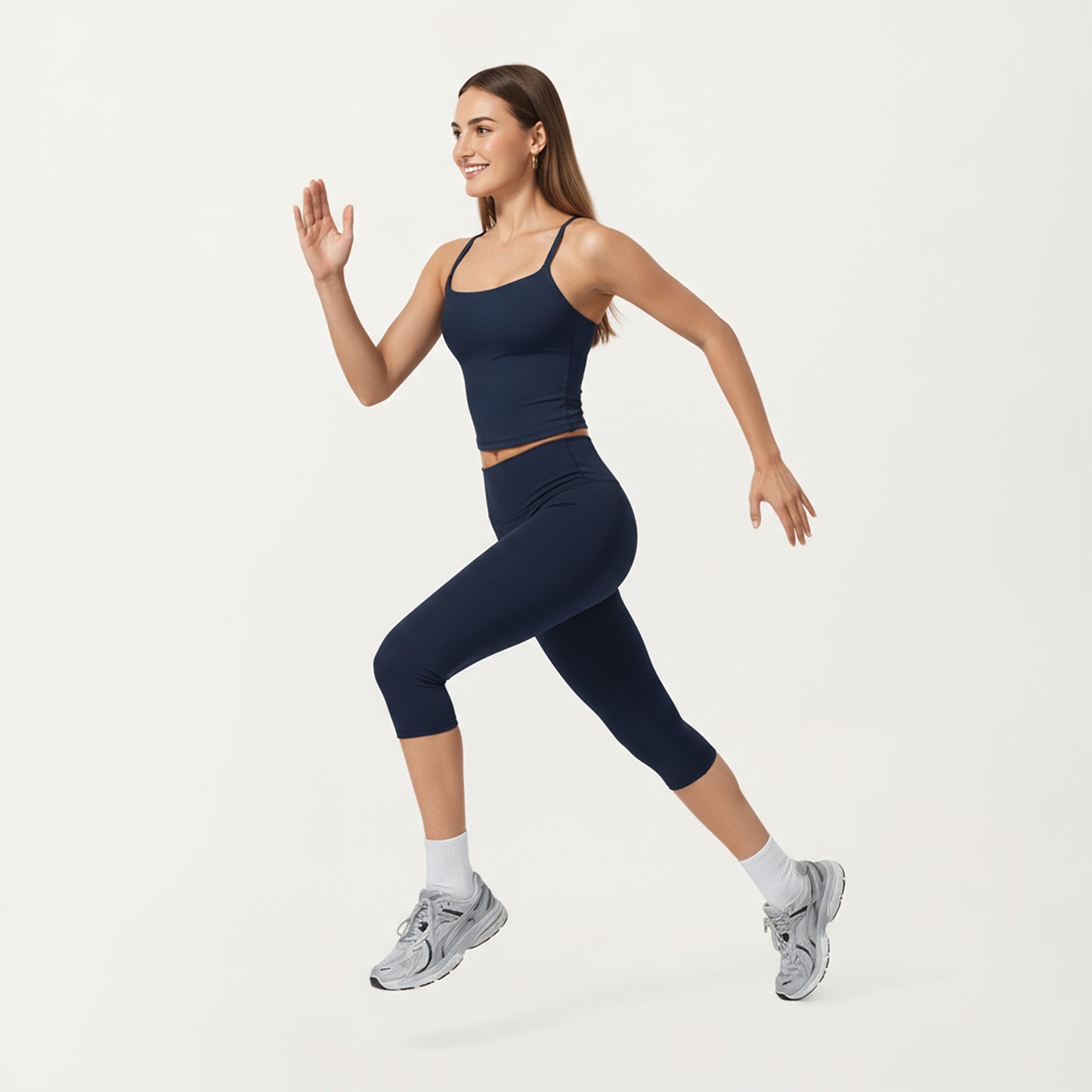 Anna-Kaci Active Women's Fitted Spaghetti Strap Square Neck Stretch Camisole Top