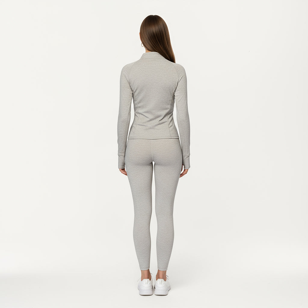 Anna-Kaci Active Women's Long Sleeve Zip-Up Mock Neck Active Jacket with Thumbhole Cuffs