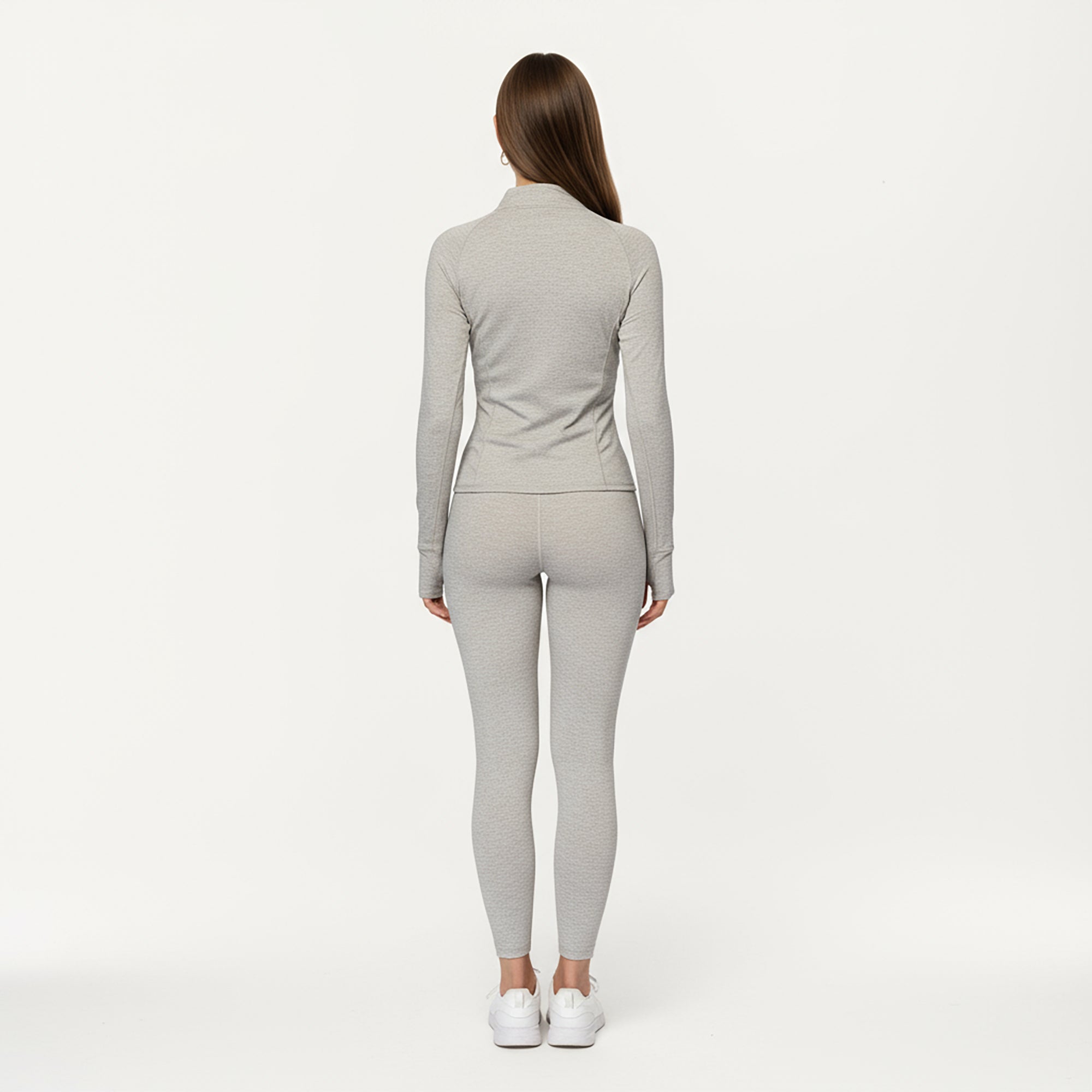 Anna-Kaci Active Women's Long Sleeve Zip-Up Mock Neck Active Jacket with Thumbhole Cuffs