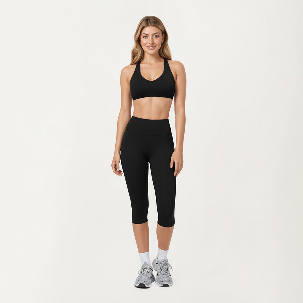 Anna-Kaci Active Women's High Waist Capri Leggings with Smooth Compression Fit and Stretch Fabric