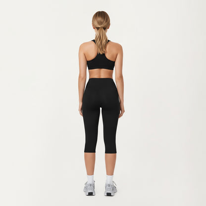 Anna-Kaci Active Women's High Waist Capri Leggings with Smooth Compression Fit and Stretch Fabric