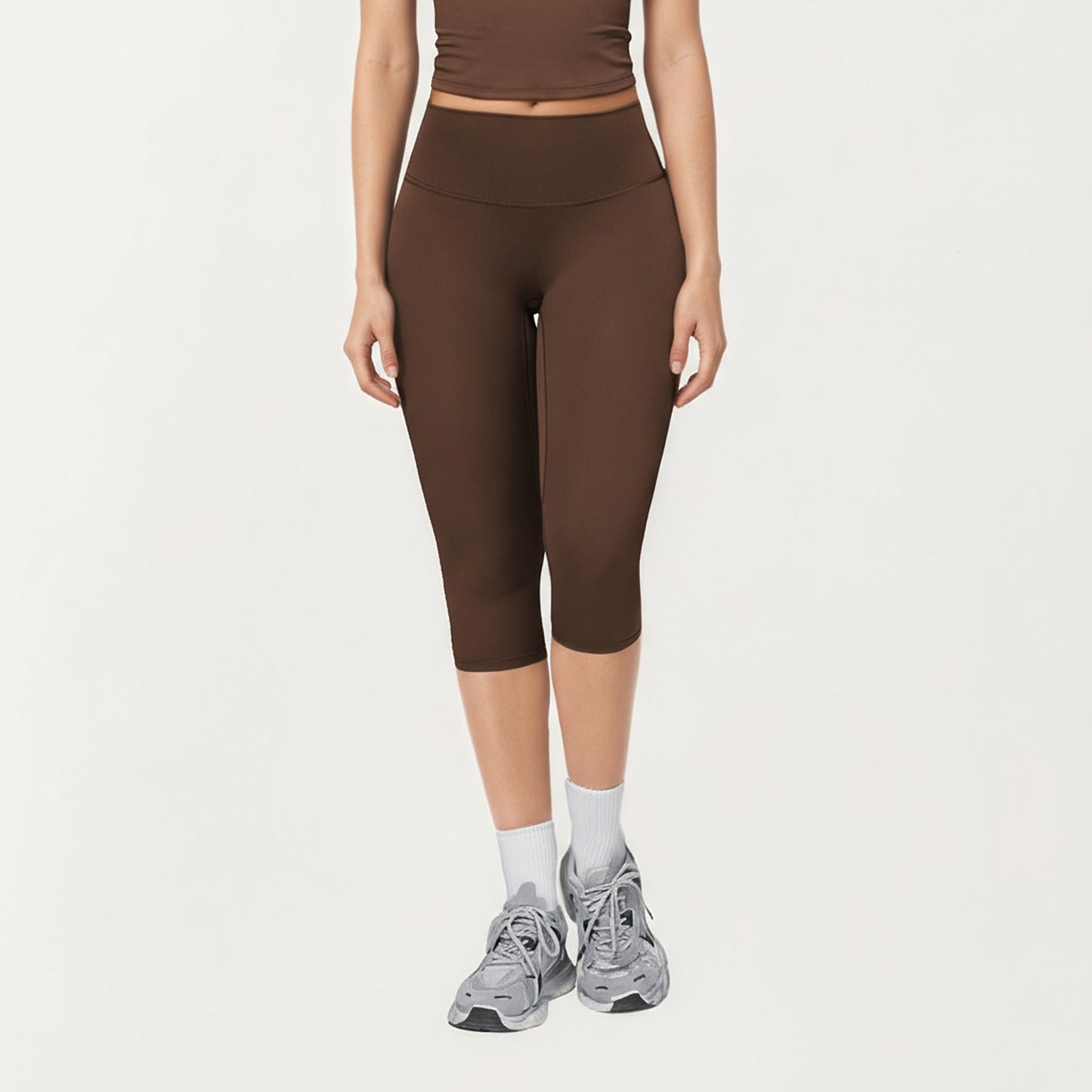 Anna-Kaci Active Women's High Waist Capri Leggings with Smooth Compression Fit and Stretch Fabric