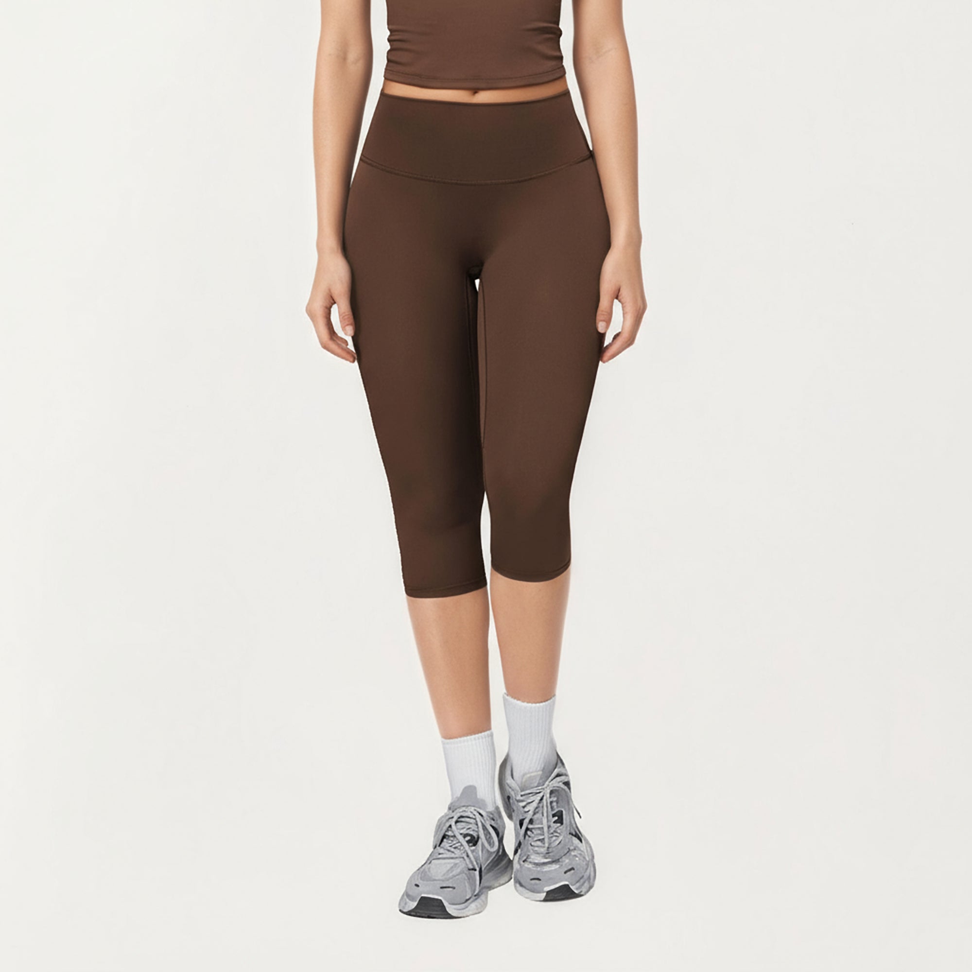 Anna-Kaci Active Women's High Waist Capri Leggings with Smooth Compression Fit and Stretch Fabric