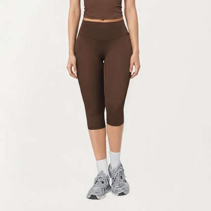 Anna-Kaci Active Women's High Waist Capri Leggings with Smooth Compression Fit and Stretch Fabric