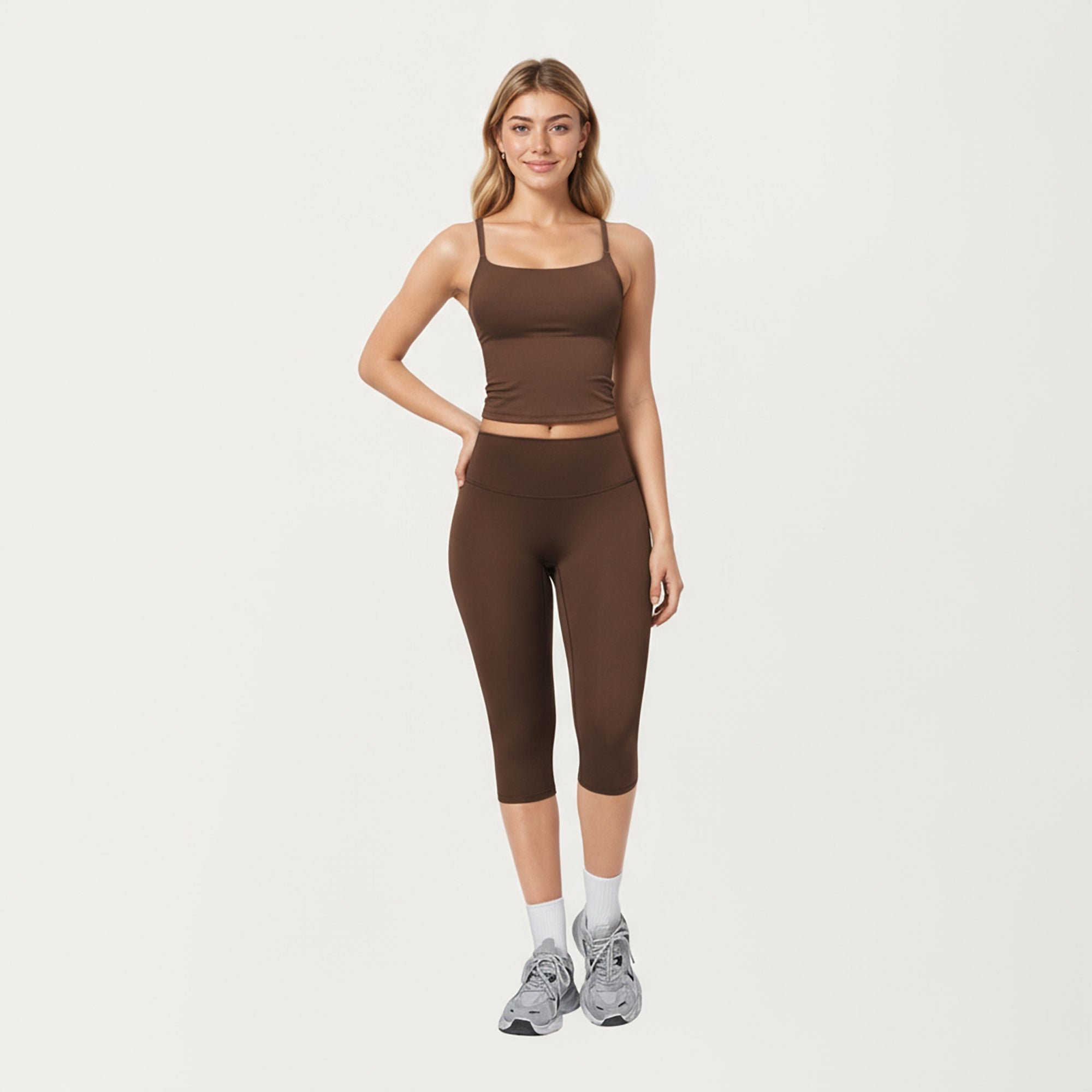 Anna-Kaci Active Women's High Waist Capri Leggings with Smooth Compression Fit and Stretch Fabric