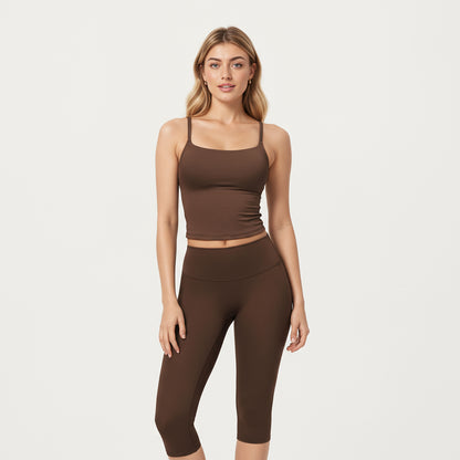 Anna-Kaci Active Women's High Waist Capri Leggings with Smooth Compression Fit and Stretch Fabric