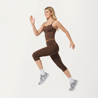 Anna-Kaci Active Women's High Waist Capri Leggings with Smooth Compression Fit and Stretch Fabric