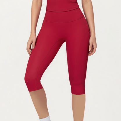 Anna-Kaci Active Women's High Waist Capri Leggings with Smooth Compression Fit and Stretch Fabric