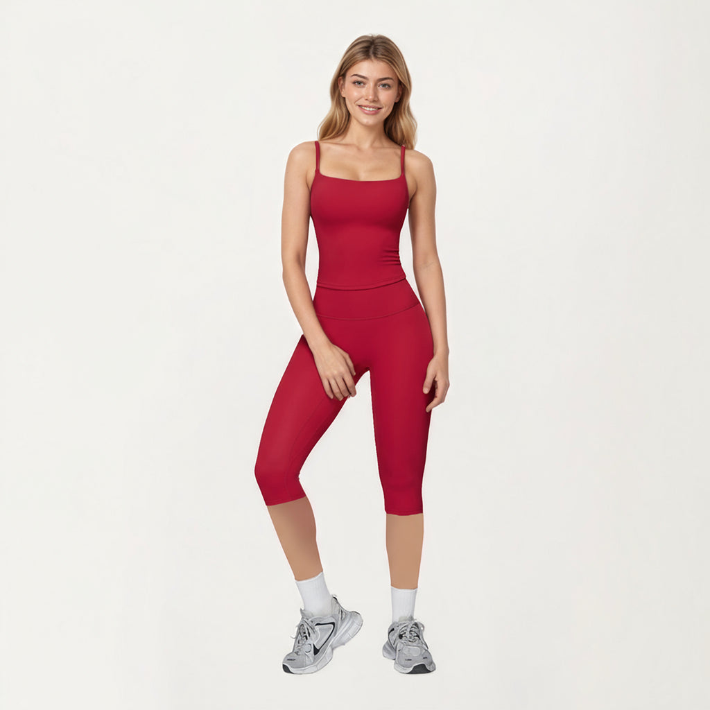 Anna-Kaci Active Women's High Waist Capri Leggings with Smooth Compression Fit and Stretch Fabric
