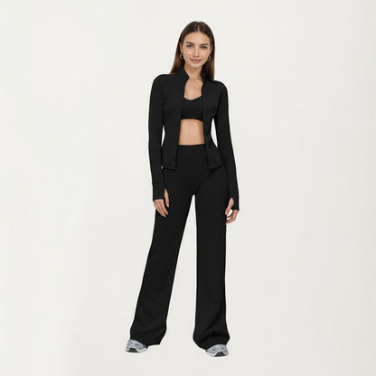 Anna-Kaci Active Women's High Waist Flare Yoga Pants with Stretch Fabric and Smooth Compression Fit