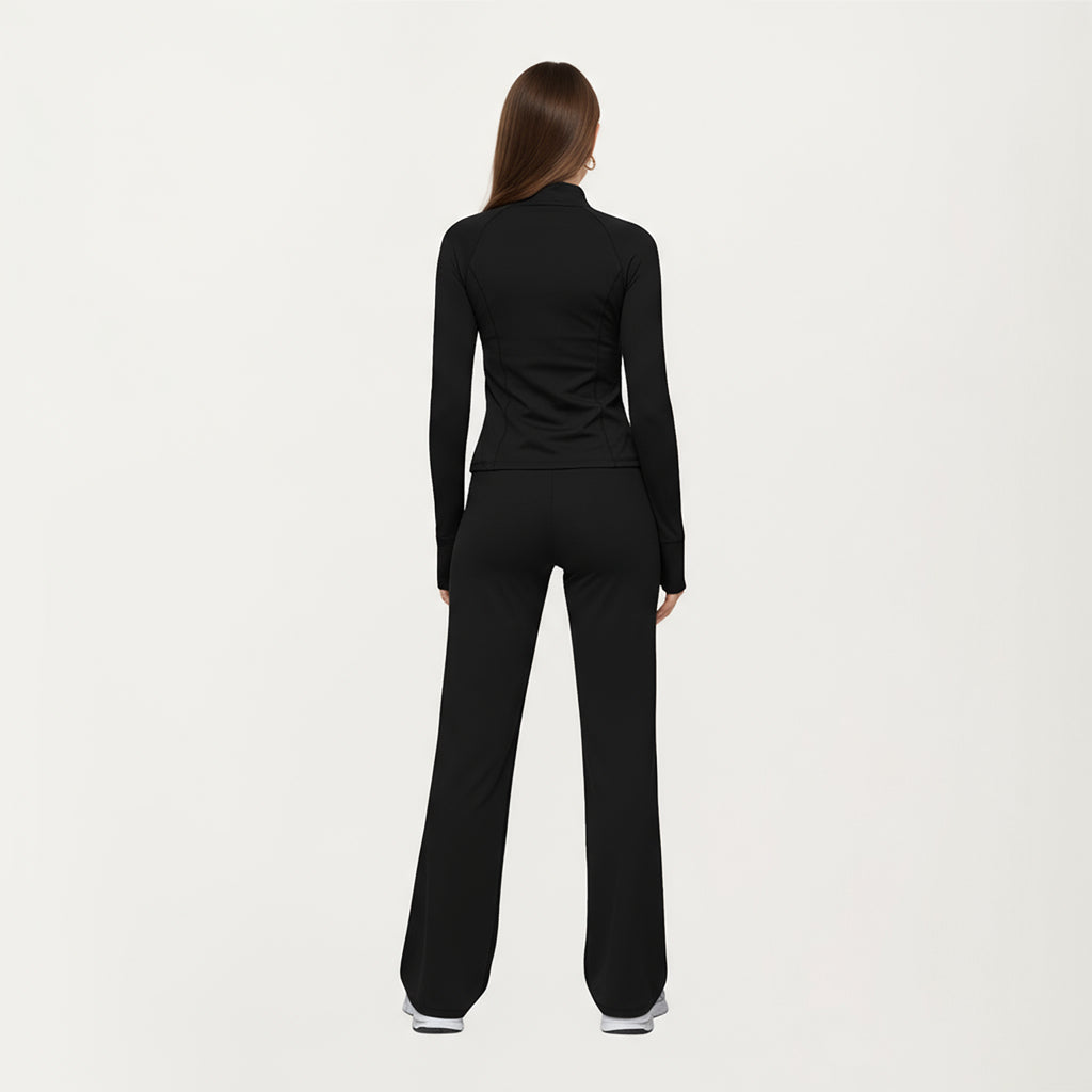 Anna-Kaci Active Women's High Waist Flare Yoga Pants with Stretch Fabric and Smooth Compression Fit