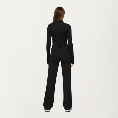 Anna-Kaci Active Women's High Waist Flare Yoga Pants with Stretch Fabric and Smooth Compression Fit