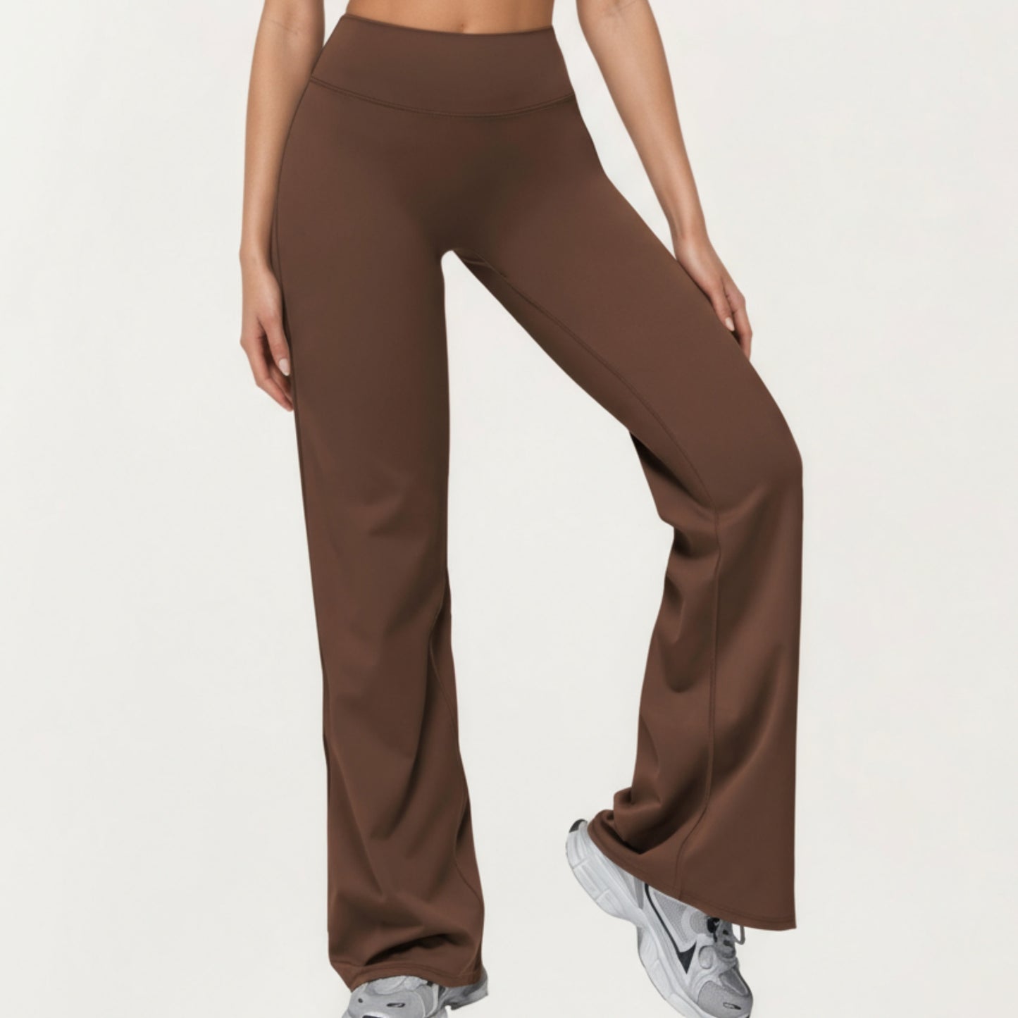 Anna-Kaci Active Women's High Waist Flare Yoga Pants with Stretch Fabric and Smooth Compression Fit