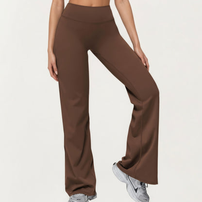 Anna-Kaci Active Women's High Waist Flare Yoga Pants with Stretch Fabric and Smooth Compression Fit